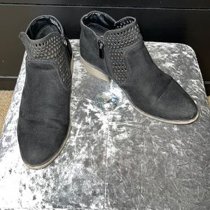 Faux Suede Black Booties